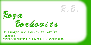 roza borkovits business card